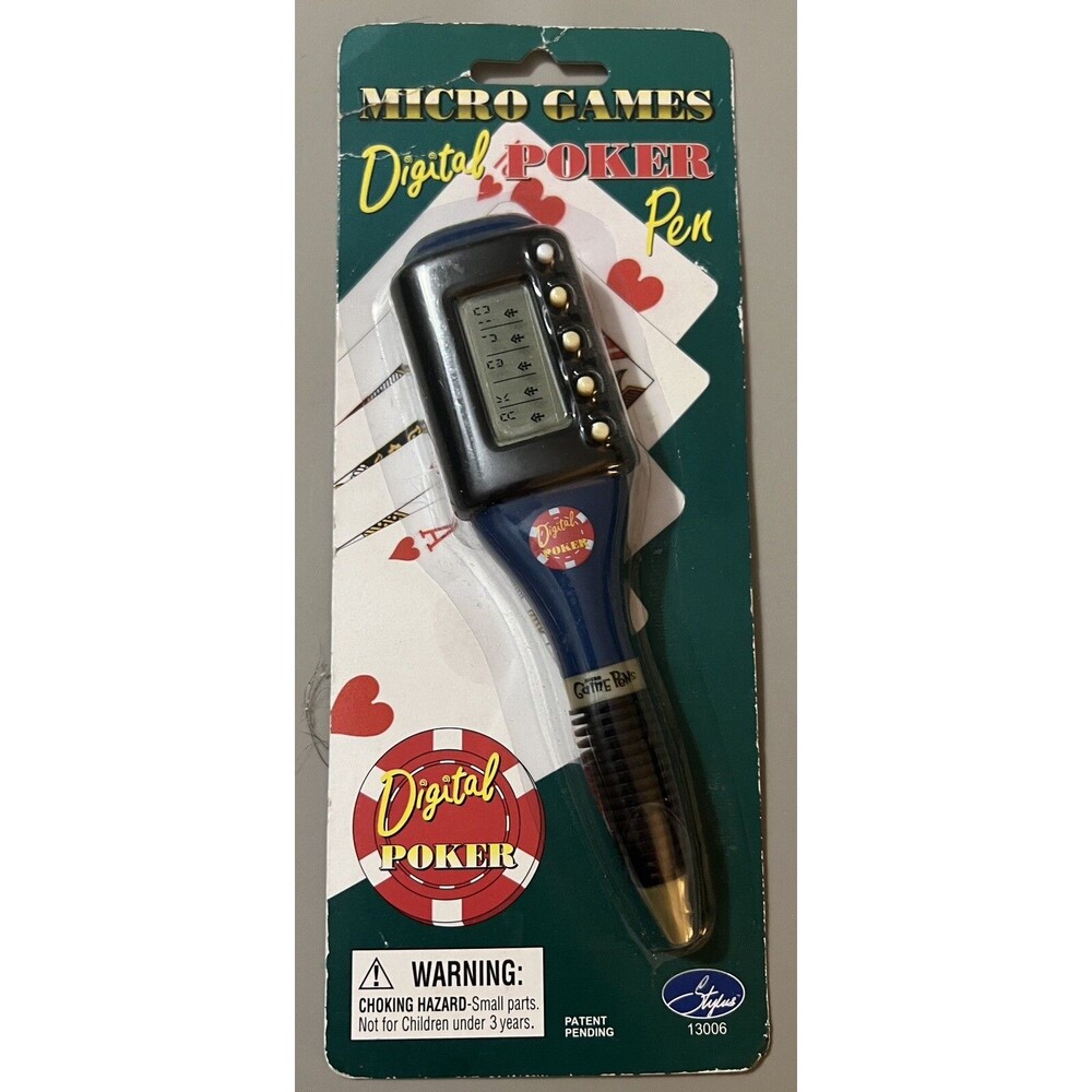 Micro Games - Digital POKER With Working Ballpoint Ink Pen - 083275130061 * NEW